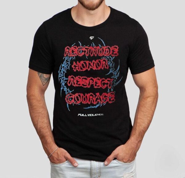 Jiri Prochazka Code Rectitude Honor Respect Courage Full Violence Shirt
