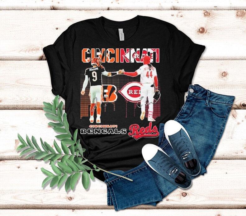 Joe Burrow And Elly De La Cruz Cincinnati Bengals X Cincinnati Reds Signatures Shirt 4 Joe Burrow And Elly De La Cruz Cincinnati Bengals X Cincinnati Reds Signatures Tshirt