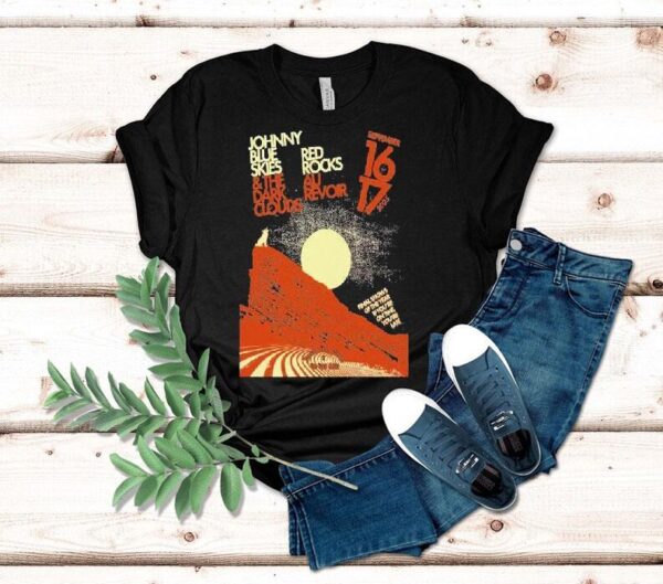 Johnny Blue Skies The Dark Clouds Red Rocks Au Revoir Sept 16 17, 2025 Shirt