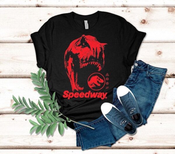 Jurassic World Rebirth T-rex X Speedway 7 Eleven Shirt