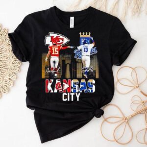 Kansas City Chiefs Mahomes Vs Kansas City Royals Perez Signatures Tshirt