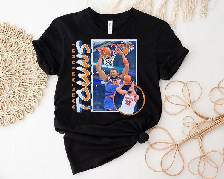 Karl-anthony Towns New York Knicks '90s Player Shirt 4 Karl Anthony Towns New York Knicks S Player Tshirt