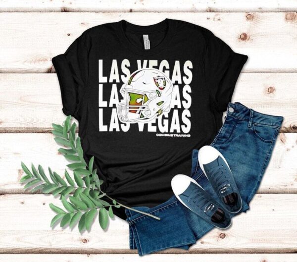 Las Vegas Raiders Repeat Helmet Combine Training 2025 Shirt