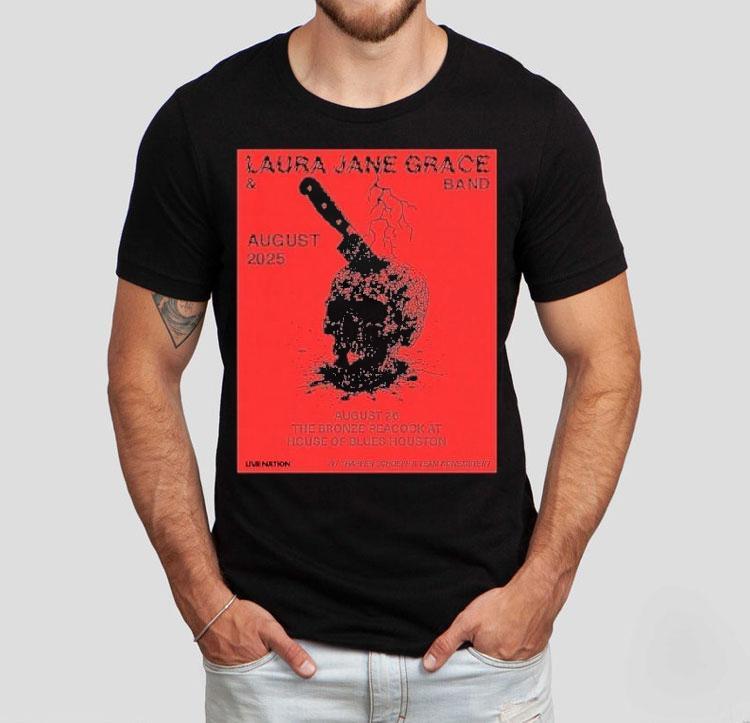 Laura Jane Grace August Tour 2025 The Bronze Peacock At House Of Blues Houston Shirt 4 Laura Jane Grace August Tour The Bronze Peacock At House Of Blues Houston Tshirt
