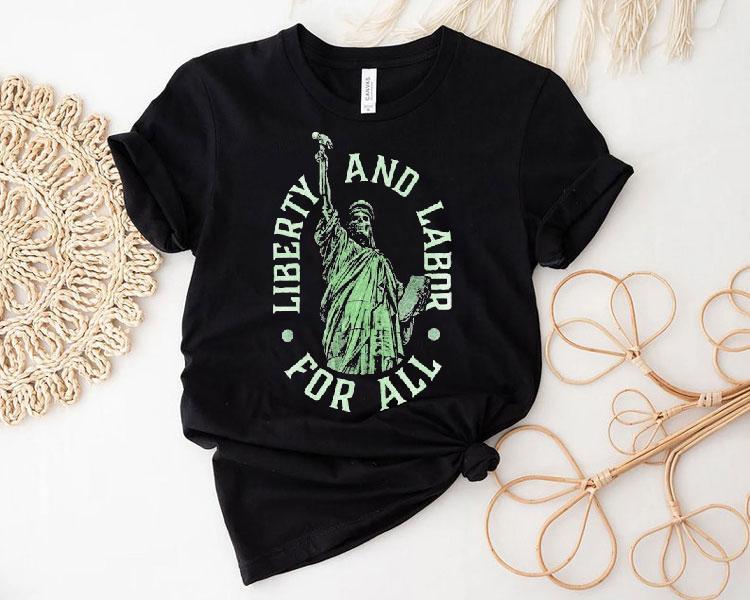 Liberty And Labor For All Skeleton Liberty Statue New York Shirt 4 Liberty And Labor For All Skeleton Liberty Statue New York Tshirt