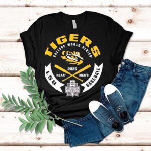 Lsu Tigers College World Series Ncaa 2025 Baseball Shirt