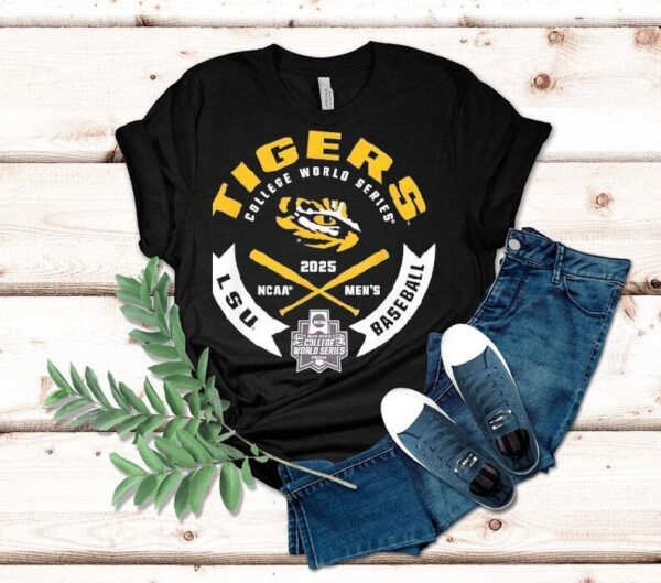 Lsu Tigers College World Series Ncaa 2025 Baseball Shirt