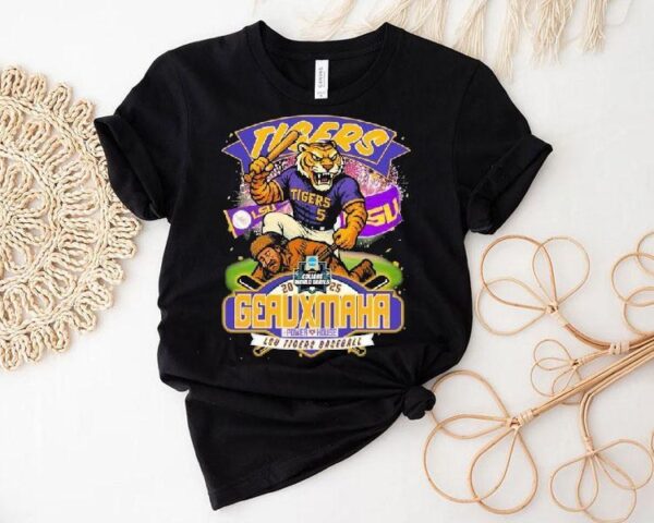 Lsu Tigers Ncaa 2025 College World Series Omaha Geauxmaha Power House Mascot Shirt
