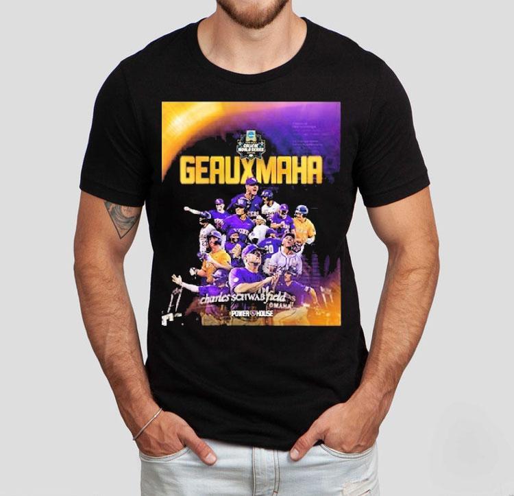 Lsu Tigers Ncaa 2025 College World Series Omaha Geauxmaha Shirt 4 Lsu Tigers Ncaa College World Series Omaha Geauxmaha Tshirt