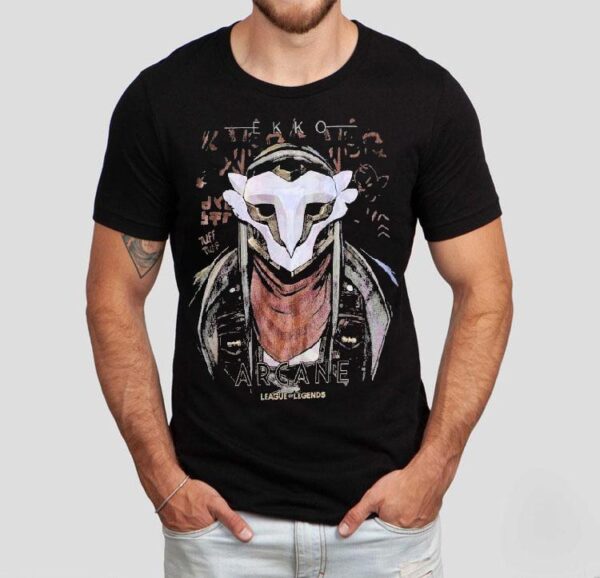 Masked Ekko Bust League Of Legends Arcane Shirt