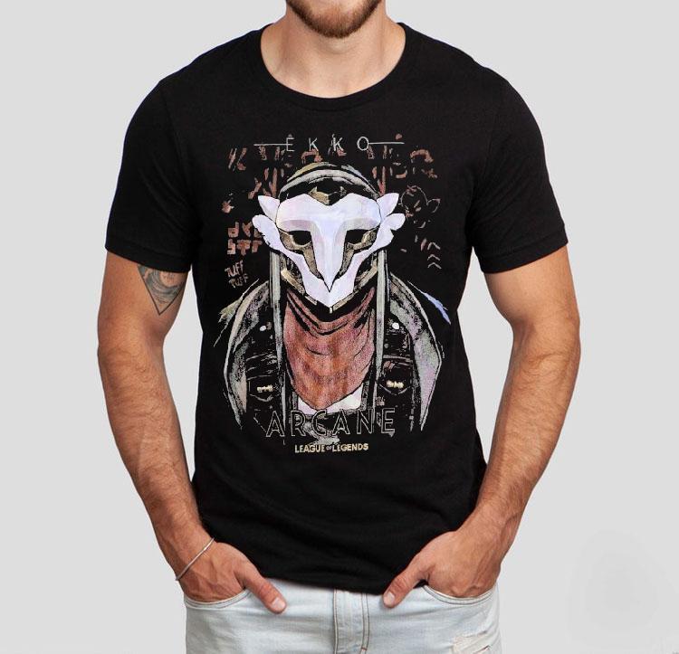 Masked Ekko Bust League Of Legends Arcane Shirt 4 Masked Ekko Bust League Of Legends Arcane Tshirt