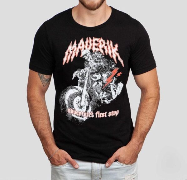 Maverik Adventure’s First Stop Rebel Rider Motor Skeleton Shirt