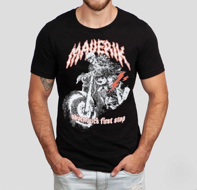Maverik Adventure's First Stop Rebel Rider Motor Skeleton Shirt 4 Maverik Adventure S First Stop Rebel Rider Motor Skeleton Tshirt
