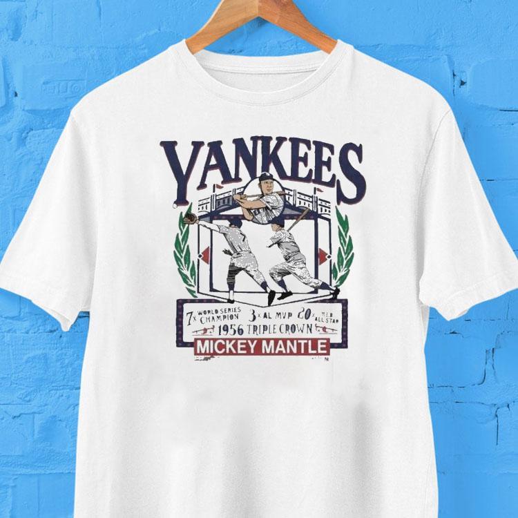 Mickey Mantle 1956 Triple Crown New York Yankees Awards Shirt 2 Mickey Mantle Triple Crown New York Yankees Awards Tshirt
