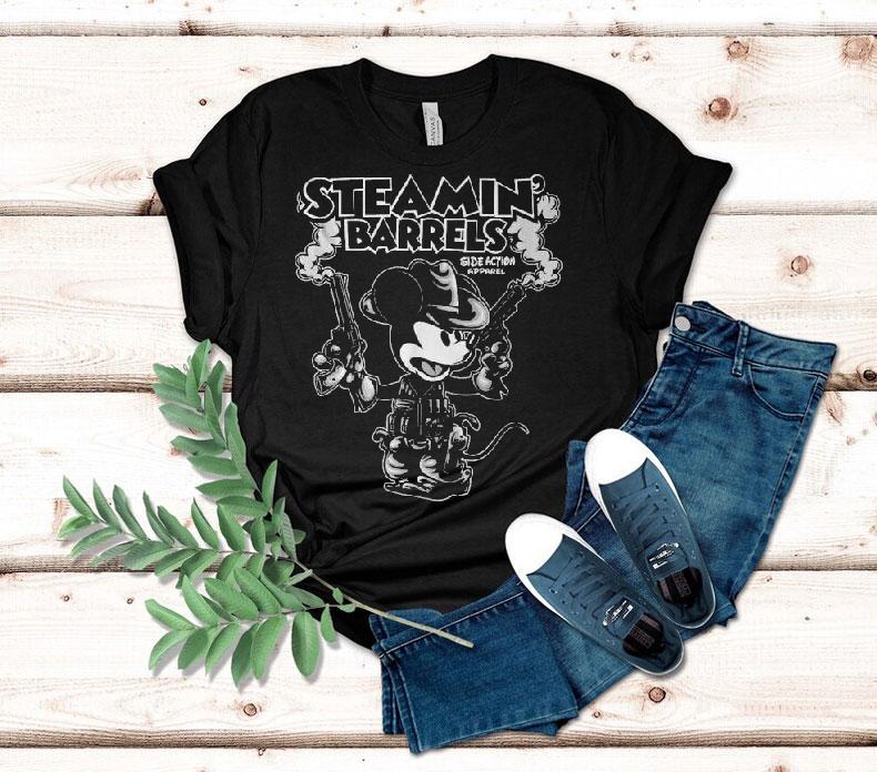 Mickey Mouse Steamin' Barrels Shirt 4 Mickey Mouse Steamin Barrels Tshirt