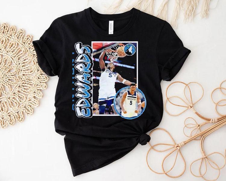 Minnesota Timberwolves Anthony Edwards Slam Dunk Shirt 4 Minnesota Timberwolves Anthony Edwards Slam Dunk Tshirt