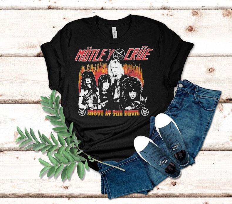 Motley Crue Shout At The Devil Flames Shirt 4 Motley Crue Shout At The Devil Flames Tshirt