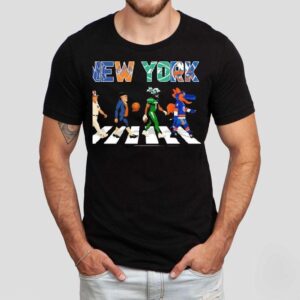 New York Giants X New York Knicks X New York Islanders Sports Team Mascot Abbey Road Shirt