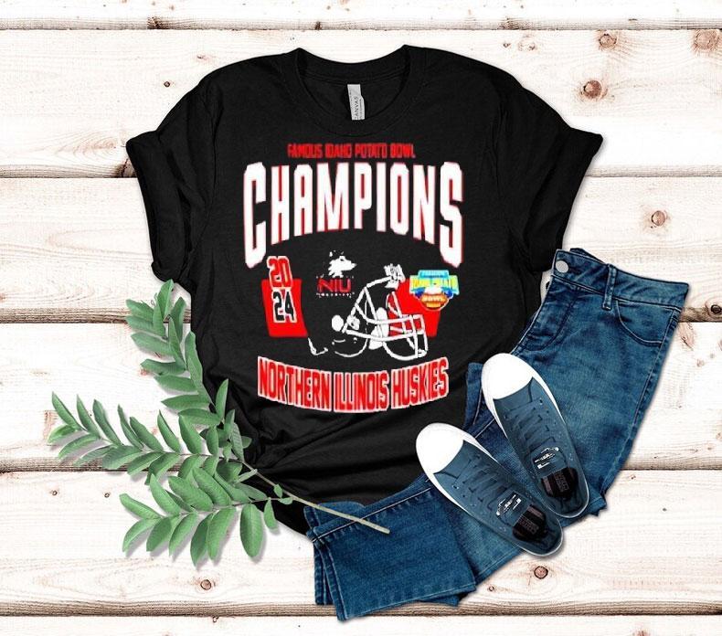 Northern Illinois Huskies Football 2024 Famous Idaho Potato Bowl Champions Ncaa Bowl Games 2024-2025 Shirt 4 Northern Illinois Huskies Football Famous Idaho Potato Bowl Champions Ncaa Bowl Games Tshirt