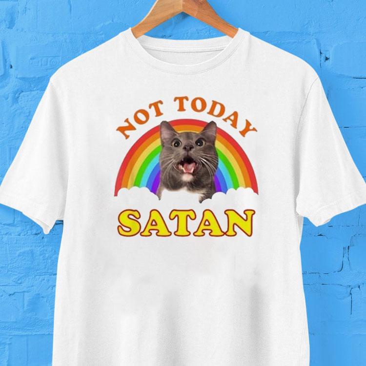 Not Today Satan Cat Pride Rainbow Shirt 2 Not Today Satan Cat Pride Rainbow Tshirt