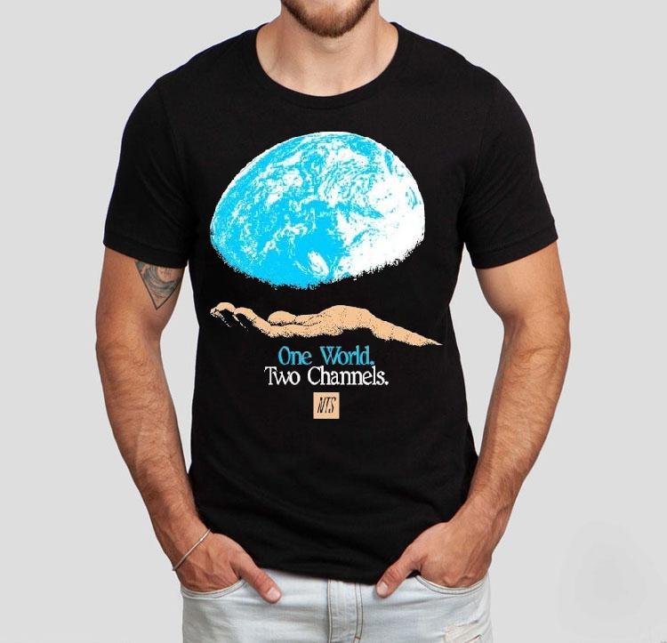 Nts One World Two Channels Hand World Earth Shirt 4 Nts One World Two Channels Hand World Earth Tshirt