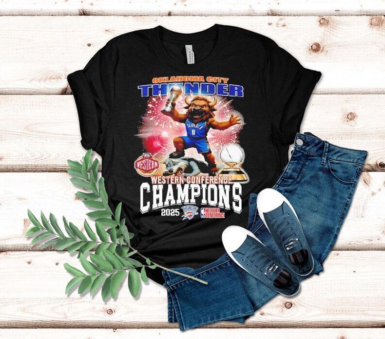 Okalahoma City Thunder Western Conference Champions 2025 Shirt 4 Okalahoma City Thunder Western Conference Champions Tshirt