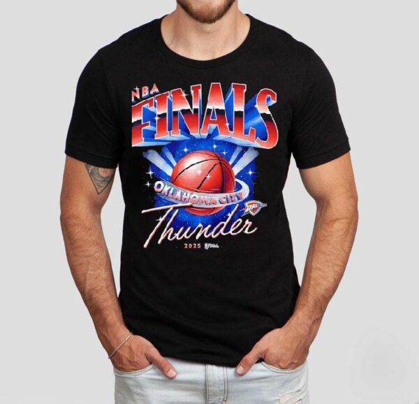 Okc Thunder 2025 Nba Finals Space Shirt