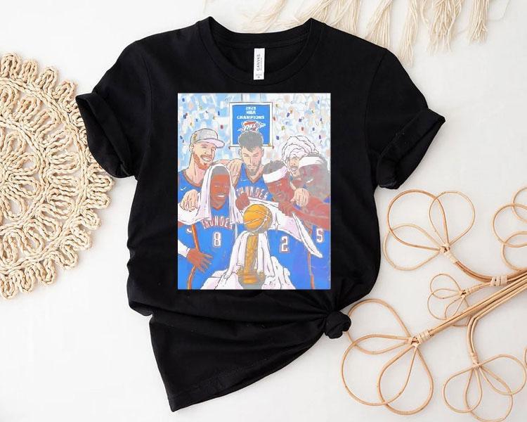 Oklahoma City Basketball 2025 Champions Team Chibi Shirt 4 Oklahoma City Basketball Champions Team Chibi Tshirt
