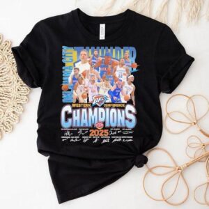 Oklahoma City Thunder Nba Western Conference Champions Signatures Tshirt