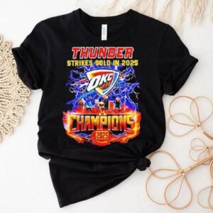 Oklahoma City Thunder Strikes Gold In 2025 Champion Lightning Shirt