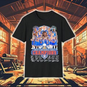 Oklahoma City Thunder West Conference Finals Champions 2025 Signatures Shirt