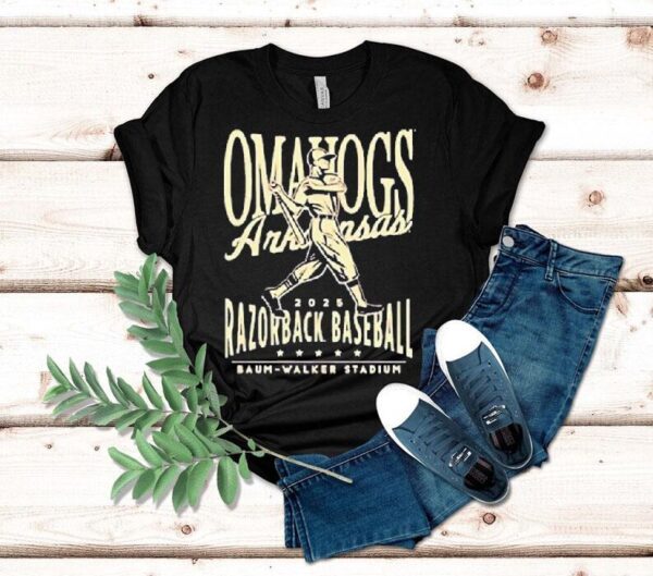 Omahogs Arkansas Razorbacks 2025 Baum Walker Stadium Shirt