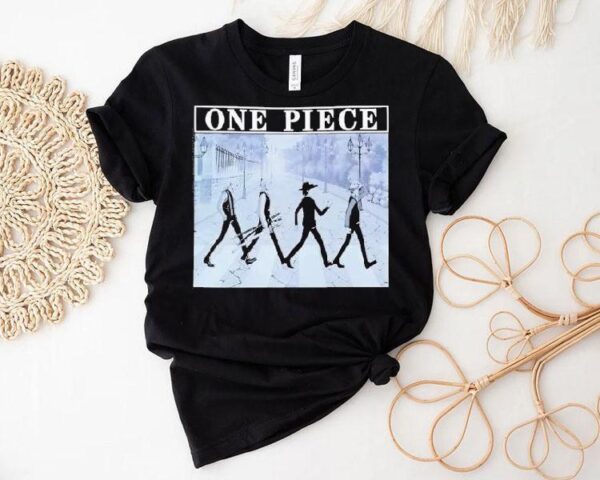 One Piece Characters Walking Across Shirt