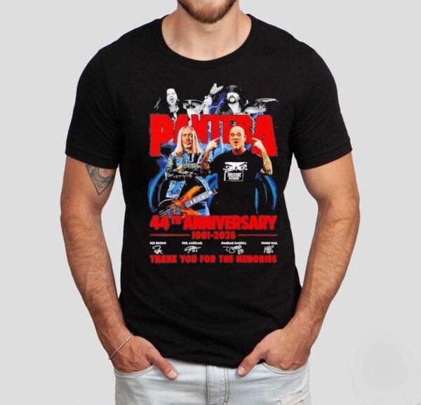 Pantera 44th Anniversary Thank You For The Memories Signatures Shirt