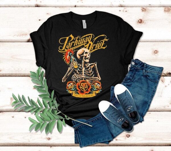 Parkway Drive King Of Nevermore Molotov Skeleton Shirt