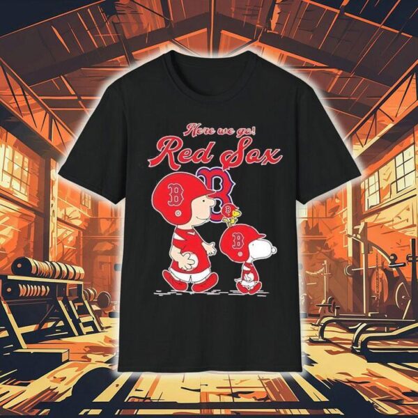 Peanuts Here We Go Boston Red Sox Shirt