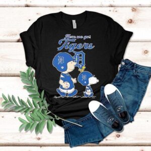 Peanuts Here We Go Detroit Tigers Tshirt