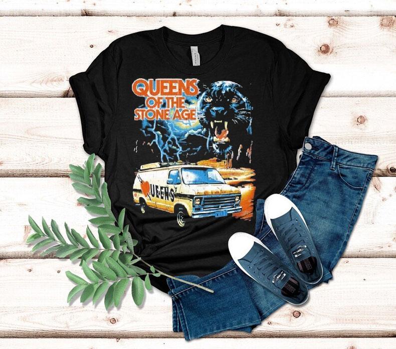 Queens Of The Stone Age Black Panther Photo Shirt 4 Queens Of The Stone Age Black Panther Photo Tshirt