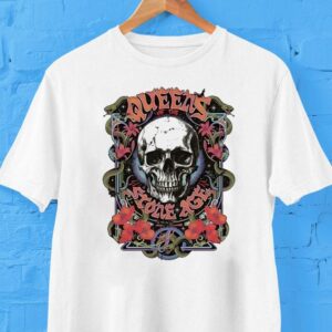 Queens Of The Stone Skull Collage Snake Shirt