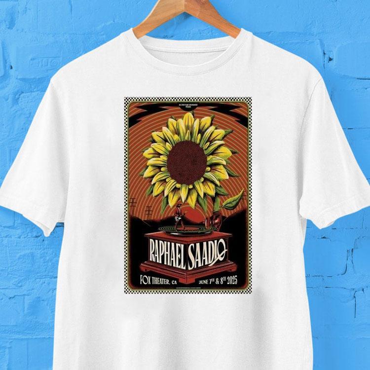 Raphael Saadiq Jun 7-8 2025 The Fox Theater Oakland In Oakland, Ca Shirt 2 Raphael Saadiq Jun The Fox Theater Oakland In Oakland Ca Tshirt