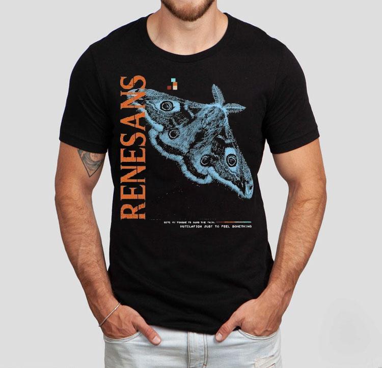 Renesans Mutilation Just To Feel Something Moth Shirt 4 Renesans Mutilation Just To Feel Something Moth Tshirt
