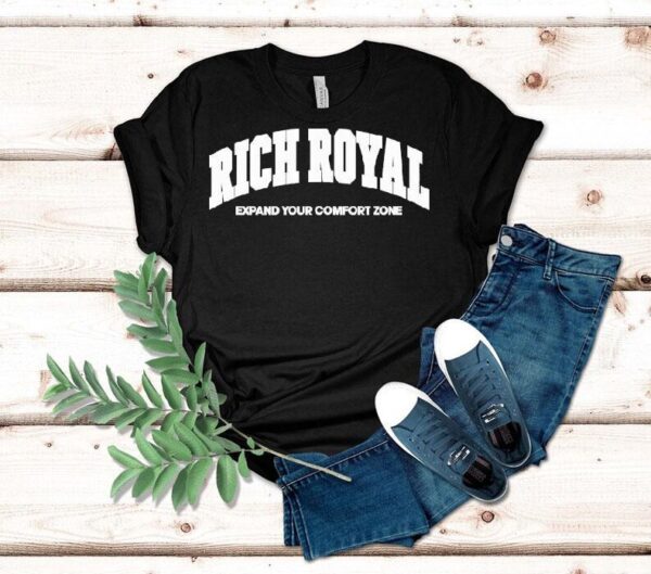 Rich Royal Expand Your Comfort Zone Varsity Slogan Shirt