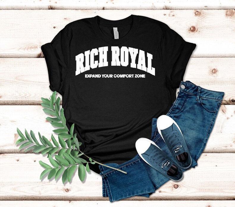 Rich Royal Expand Your Comfort Zone Varsity Slogan Shirt 4 Rich Royal Expand Your Comfort Zone Varsity Slogan Tshirt