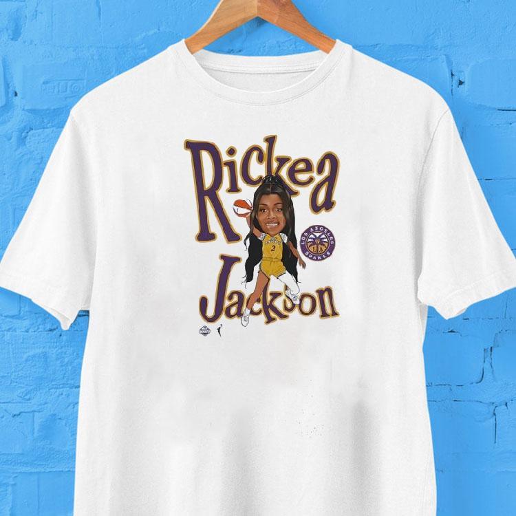 Rickea Jackson Los Angeles Sparks Basketball Caricature Shirt 2 Rickea Jackson Los Angeles Sparks Basketball Caricature Tshirt