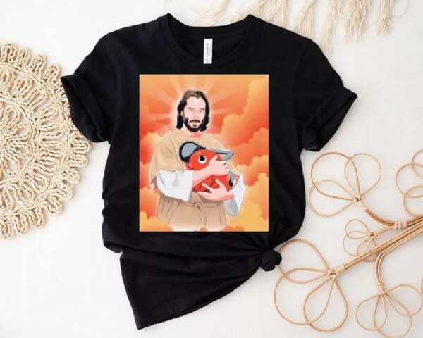 Ryan Colt Levy Wearing Keanu And Pochita Saint John Wick X Chainsaw Man Shirt
