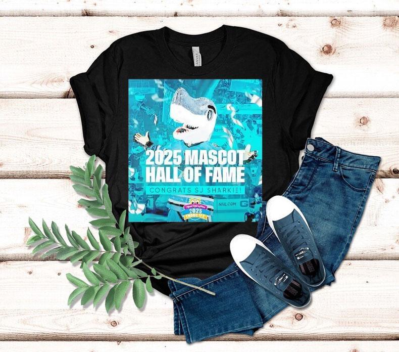 San Jose Sharks Mascot Hall Of Fame Congrats Sj Sharkie 2025 Shirt 4 San Jose Sharks Mascot Hall Of Fame Congrats Sj Sharkie Tshirt