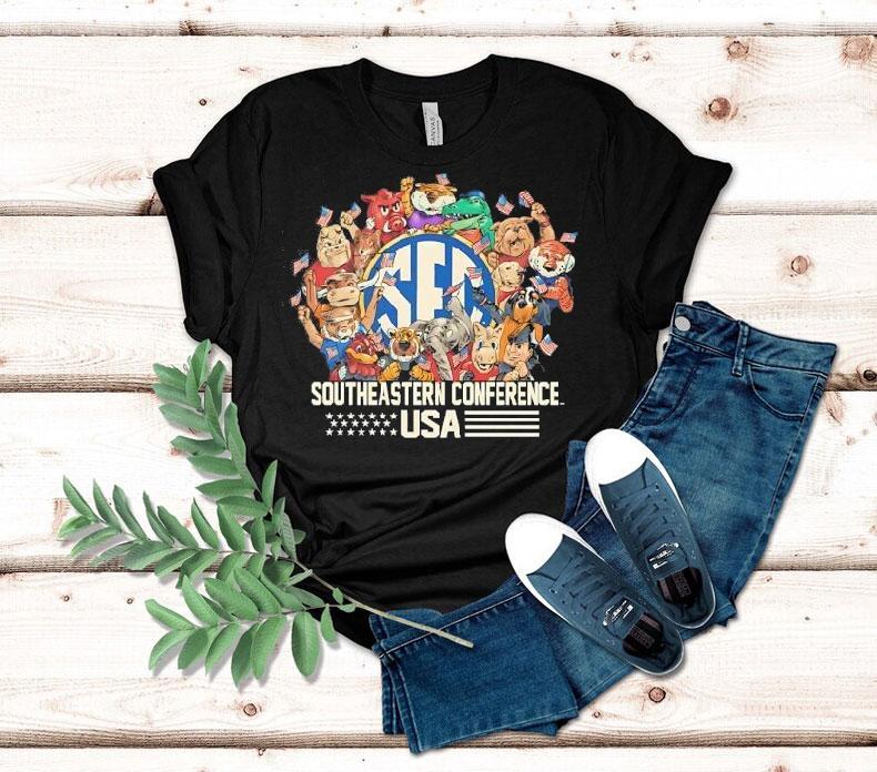 Sec Southeastern Conference Usa 4th Of July Mascots Shirt 4 Sec Southeastern Conference Usa Th Of July Mascots Tshirt