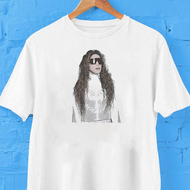 Shakira Wearing Sunglasses Portrait Shirt 2 Shakira Wearing Sunglasses Portrai Tshirt