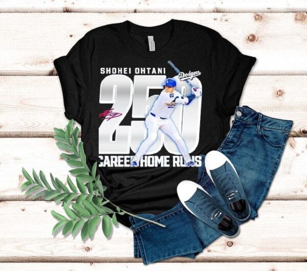 Shohei Ohtani Los Angeles Dodgers 250 Career Home Runs Signature Shirt