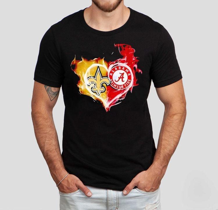 Smoke Heart Saint New Orleans And Alabama Crimson Tide Shirt 4 Smoke Heart Saint New Orleans And Alabama Crimson Tide Tshirt